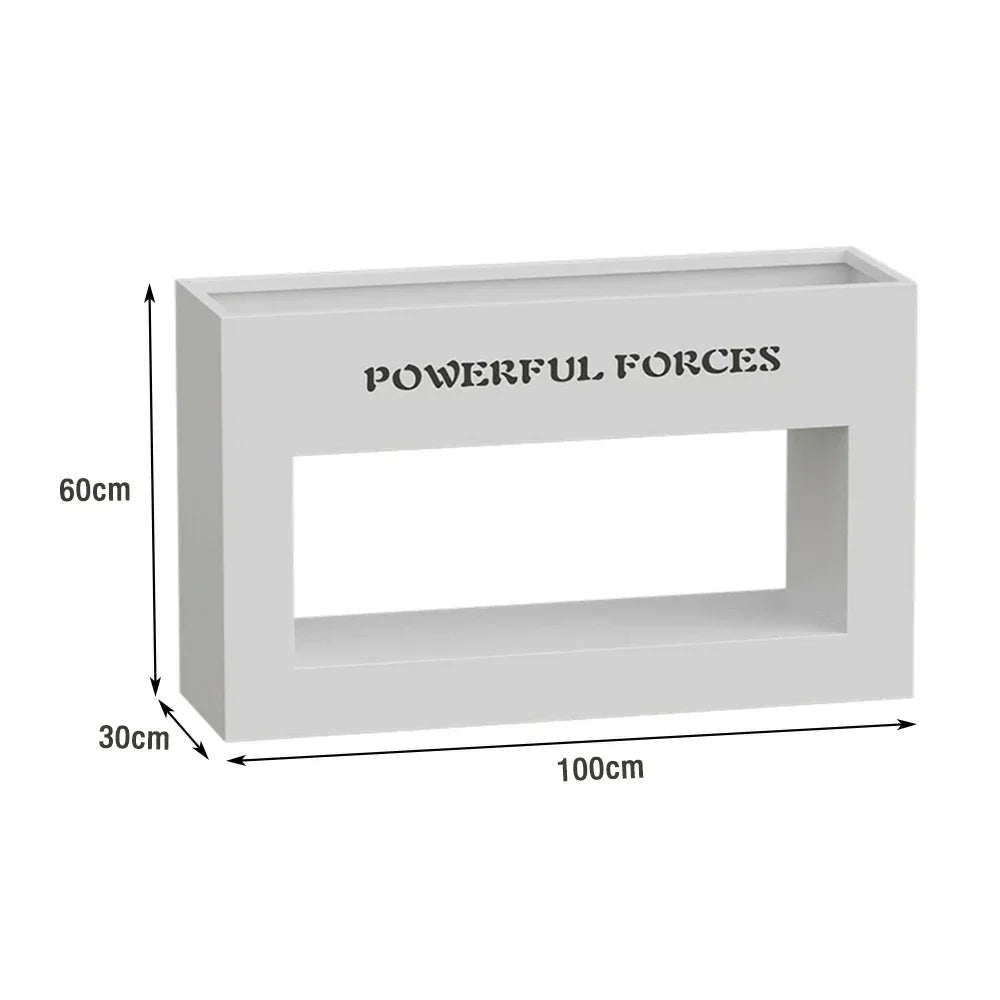 SOLARA Outdoor Galvanized Durable 60/100/150cm Design Body, Steel Box and Rust-Resistant - Planter White