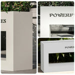 SOLARA Outdoor Galvanized Durable 60/100/150cm Design Body, Steel Box and Rust-Resistant - Planter White