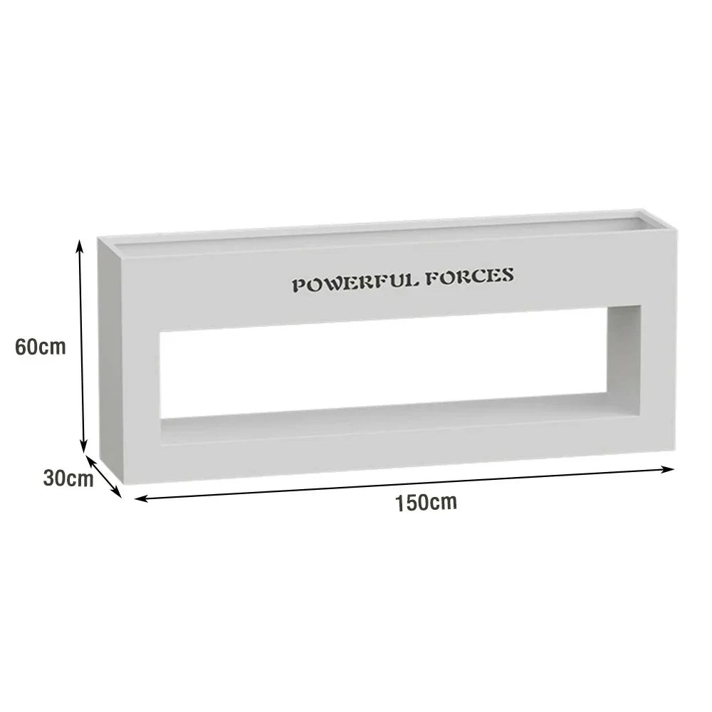 SOLARA Outdoor Galvanized Durable 60/100/150cm Design Body, Steel Box and Rust-Resistant - Planter White