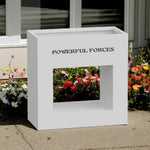SOLARA Outdoor Galvanized Durable 60/100/150cm Design Body, Steel Box and Rust-Resistant - Planter White