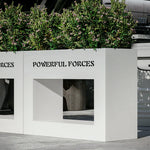 SOLARA Outdoor Galvanized Durable 60/100/150cm Design Body, Steel Box and Rust-Resistant - Planter White