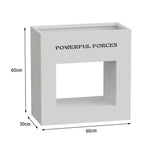 SOLARA Outdoor Galvanized Durable 60/100/150cm Design Body, Steel Box and Rust-Resistant - Planter White