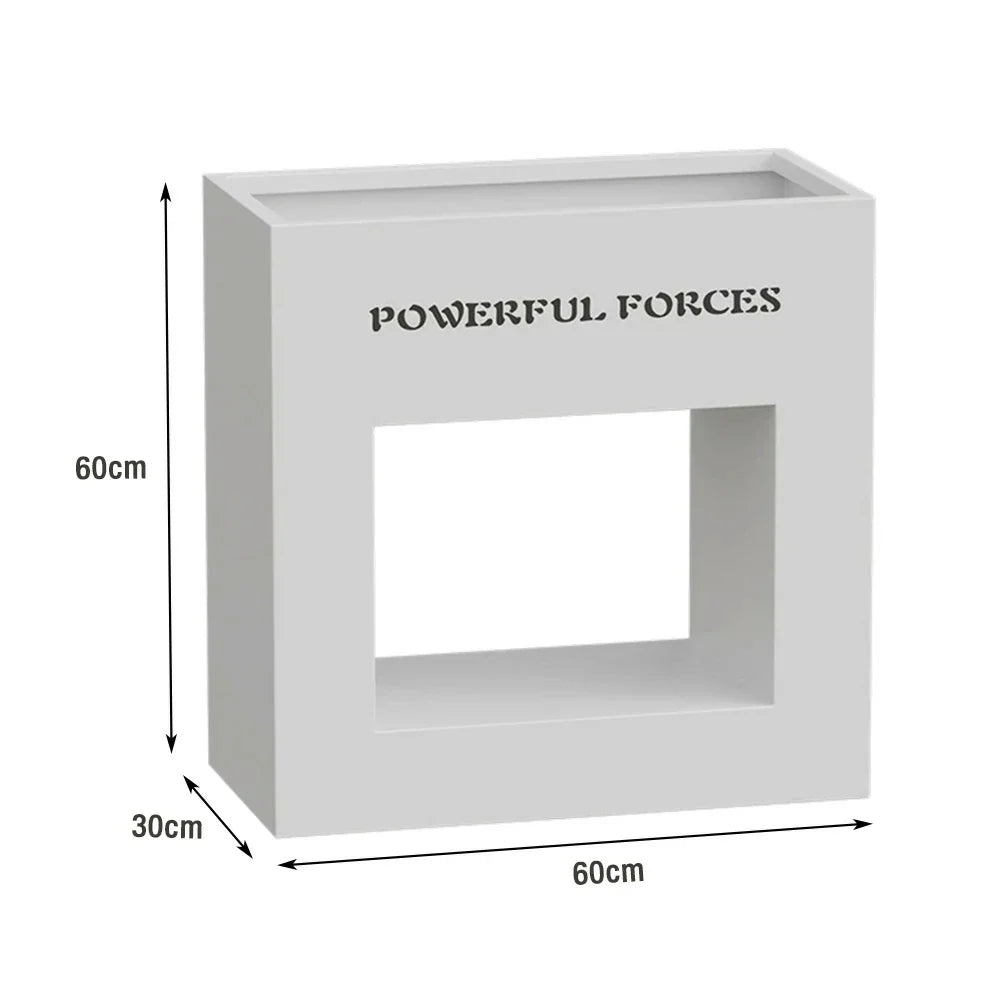 SOLARA Outdoor Galvanized Durable 60/100/150cm Design Body, Steel Box and Rust-Resistant - Planter White