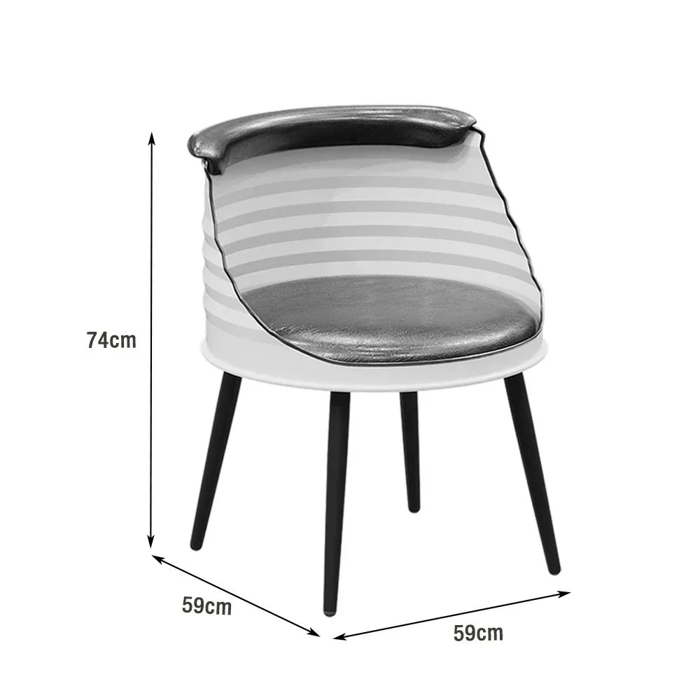 SOLARA Outdoor White Seat, - Chair Finish Rust-Resistant and Frame Baked with Oil-Drum Sponge Durable High-Resilience Black