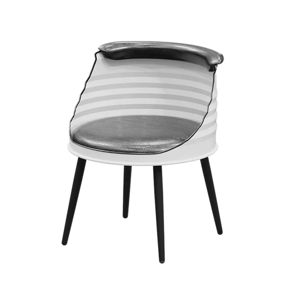 SOLARA Outdoor White Seat, - Chair Finish Rust-Resistant and Frame Baked with Oil-Drum Sponge Durable High-Resilience Black