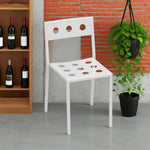 SOLARA Outdoor Design - Thickened for Chair Iron Secure Finish, Durable Baked Stable Frame Rust-Resistant Support, White