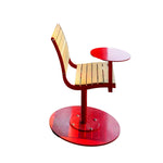 SOLARA Outdoor with Tray Aluminum Alloy Teak Chair - Red
