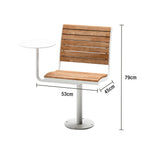SOLARA Outdoor Chair Tray - Teak Alloy Aluminum with White
