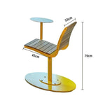 SOLARA Outdoor with Teak Alloy Tray - Chair Aluminum Yellow