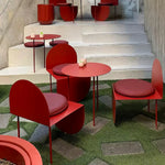 SOLARA Outdoor - Durable Alloy and Chairs Aluminum Rust-Resistant Table Red