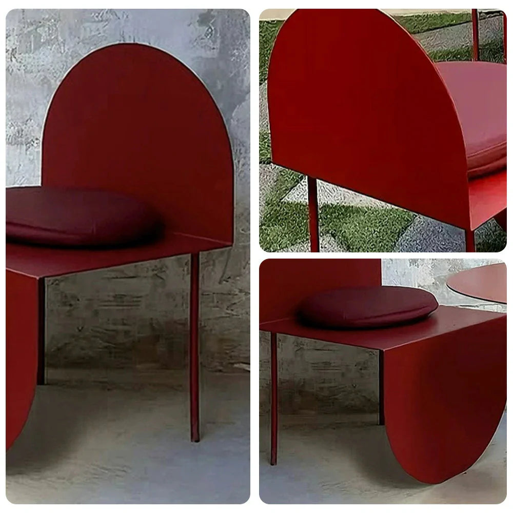 SOLARA Outdoor - Durable Alloy and Chairs Aluminum Rust-Resistant Table Red
