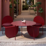 SOLARA Outdoor - Durable Alloy and Chairs Aluminum Rust-Resistant Table Red