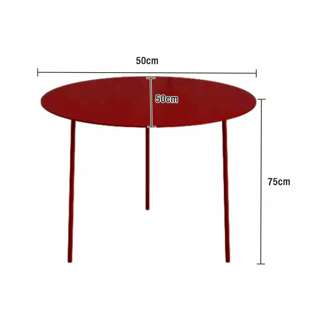 SOLARA Outdoor - Durable Alloy and Chairs Aluminum Rust-Resistant Table Red