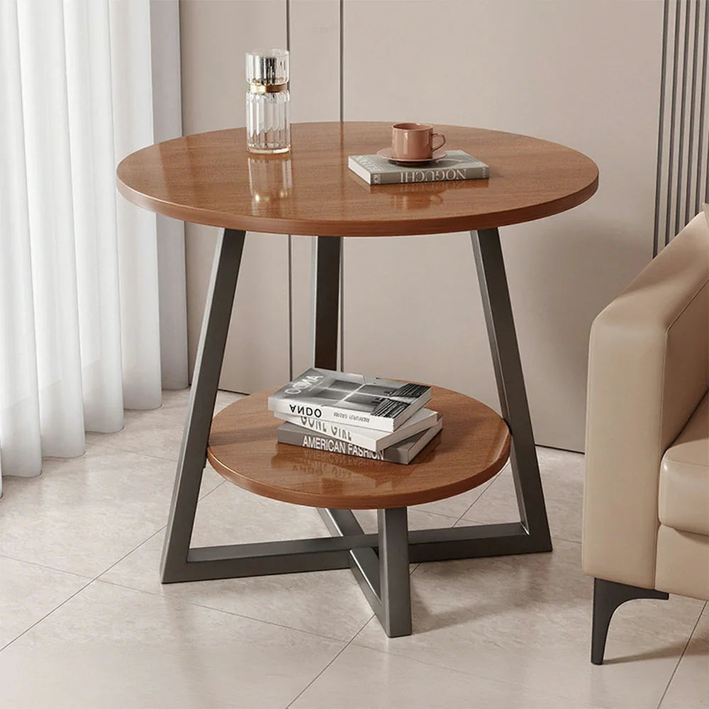 SOLARA Side Table, Marble Golden Walnut Frame Modern with Top, Luxury Design