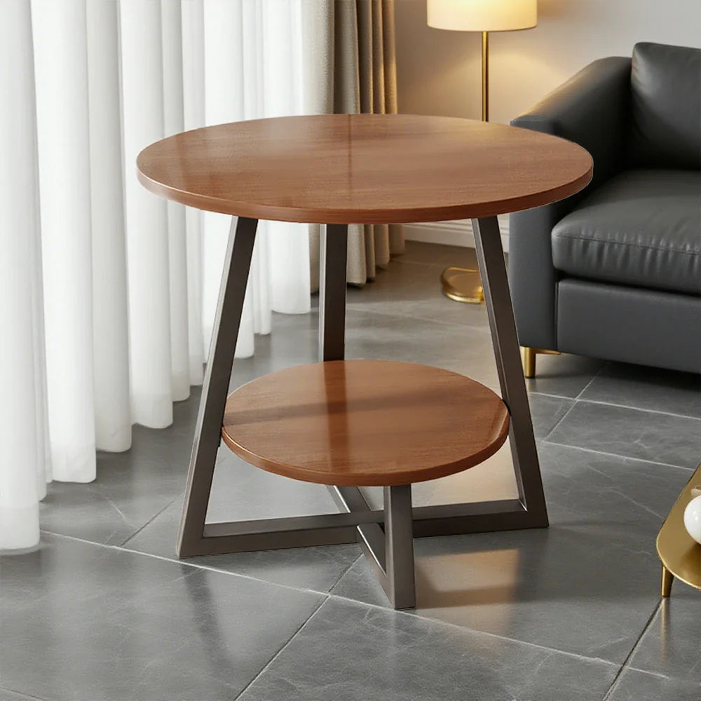 SOLARA Side Table, Marble Golden Walnut Frame Modern with Top, Luxury Design
