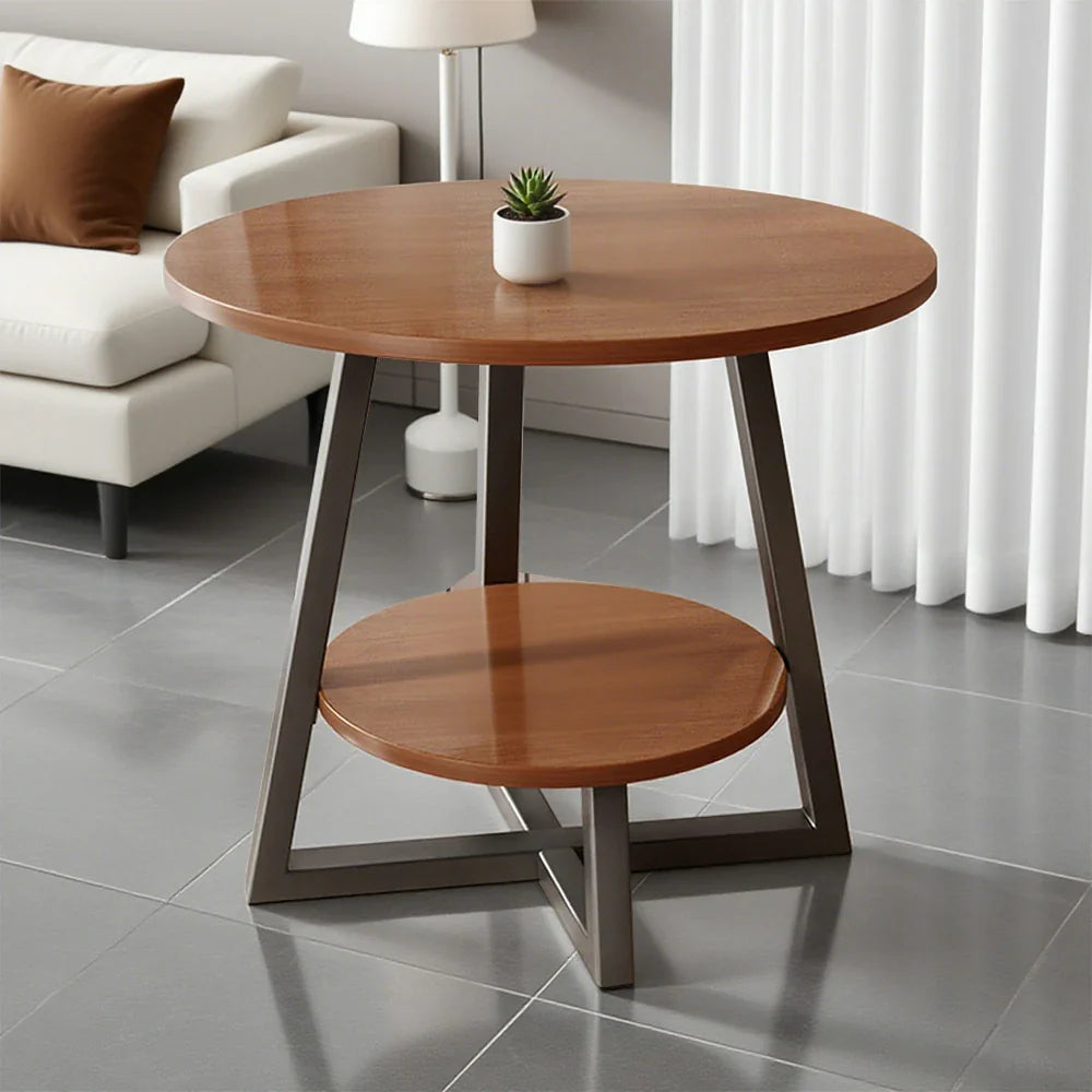 SOLARA Side Table, Marble Golden Walnut Frame Modern with Top, Luxury Design