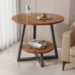 SOLARA Side Table, Marble Golden Walnut Frame Modern with Top, Luxury Design