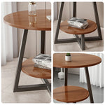 SOLARA Side Table, Marble Golden Walnut Frame Modern with Top, Luxury Design