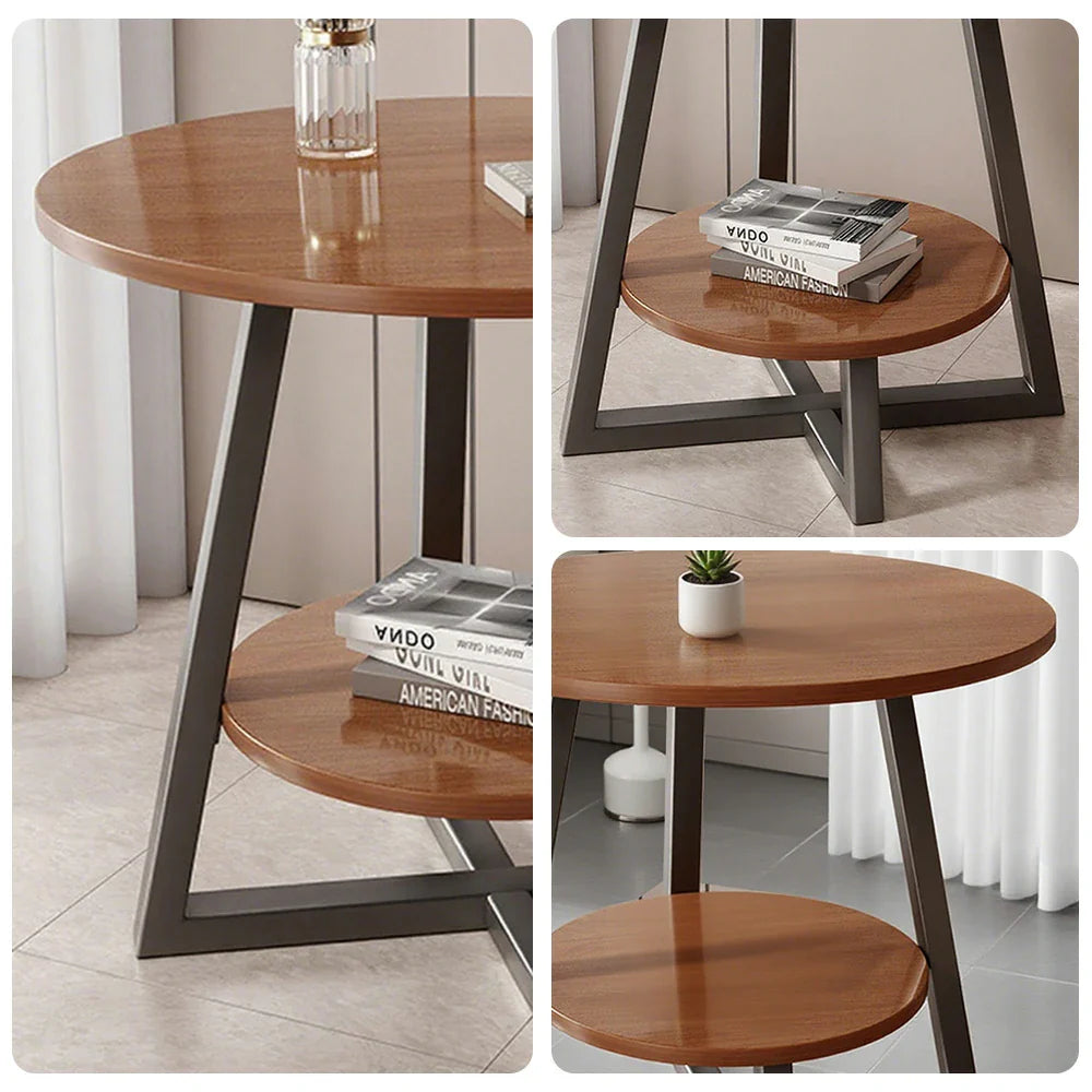 SOLARA Side Table, Marble Golden Walnut Frame Modern with Top, Luxury Design