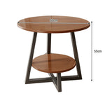 SOLARA Side Table, Marble Golden Walnut Frame Modern with Top, Luxury Design