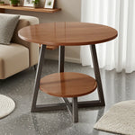 SOLARA Side Table, Marble Golden Walnut Frame Modern with Top, Luxury Design