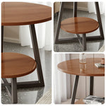 SOLARA Side Table, Marble Golden Walnut Frame Modern with Top, Luxury Design