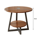 SOLARA Side Table, Marble Golden Walnut Frame Modern with Top, Luxury Design