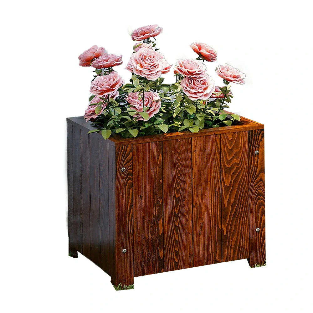 SOLARA Planter 50x50x50 Furniture Outdoor Wood - Garden - Finnish Solid Box Patio Brown