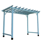 SOLARA Double-Row Wood, Finnish - 1.3m/2m Outdoor Garden Pergola 2m, - 3m x Solid Shade Patio x Blue