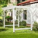 SOLARA Double-Row x Solid - Garden Pergola 3m Finnish x Outdoor - 2m, Shade Patio Wood, 1.3m/2m White