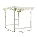 SOLARA Double-Row x Solid - Garden Pergola 3m Finnish x Outdoor - 2m, Shade Patio Wood, 1.3m/2m White