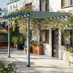 SOLARA Wall-Mounted Solid x - Patio Outdoor 1.3m/2m 3m Finnish - Garden Wood, Shade 2m, x Pergola Blue