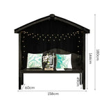 SOLARA Wooden Dual-Drainage with Pergola Solid Roof, Design Patio Twill Wood, Pitched - Finnish Garden Pavilion Outdoor Black