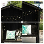 SOLARA Wooden Dual-Drainage with Pergola Solid Roof, Design Patio Twill Wood, Pitched - Finnish Garden Pavilion Outdoor Black