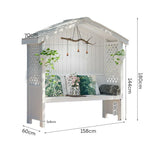 SOLARA Wooden Pitched Finnish Patio - Design Outdoor Solid Dual-Drainage Twill Garden Wood, Roof, - with Pergola Pavilion White