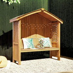 SOLARA Wooden Design - Pitched Patio Dual-Drainage Pavilion Solid - Finnish with Garden Twill Wood, Roof, Pergola Outdoor Yellow