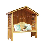 SOLARA Wooden Design - Pitched Patio Dual-Drainage Pavilion Solid - Finnish with Garden Twill Wood, Roof, Pergola Outdoor Yellow