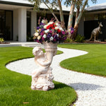 SOLARA 50cm Boy Angel Design Outdoor Planter UV-Resistant Waterproof Corrosion-Resistant Durable for All Weather Elegant Design for Gardens Patios