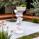 SOLARA 112cm Boy Angel Design Outdoor Planter UV-Resistant, Waterproof, Corrosion-Resistant, Durable for All Weather, Elegant Design for Gardens Patios