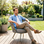 SOLARA Outdoor Rope Lounge Sofa Thickened Aluminium Frame Quick-Dry Cushions for Patio Balcony Garden