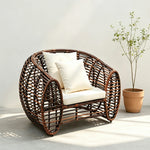 SOLARA Outdoor PE Rattan Lounge Chair Eco-Friendly Handwoven Design Weather-Resistant for Patio Garden Poolside