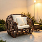 SOLARA Outdoor PE Rattan Lounge Chair Eco-Friendly Handwoven Design Weather-Resistant for Patio Garden Poolside