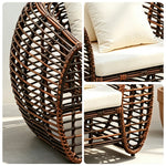 SOLARA Outdoor PE Rattan Lounge Chair Eco-Friendly Handwoven Design Weather-Resistant for Patio Garden Poolside
