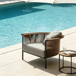 SOLARA Nordic Outdoor PE Rattan Chair Waterproof Breathable Cushion for Patio Balcony Garden