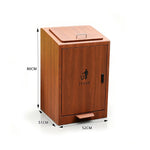 SOLARA Commercial Outdoor Pedal Bin Galvanised Steel Soft-Close Lockable Lid for Parks Streets & Public Areas - Wood