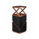 SOLARA Modern Corner Waste Bin Premium Metal Finish Space-Saving Design for Restaurant Club Reception & Commercial Spaces - Black