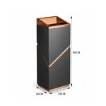 SOLARA Modern Corner Waste Bin Premium Metal Finish Space-Saving Design for Restaurant Club Reception & Commercial Spaces - Black&Gold