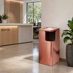 SOLARA Corner Waste Bin Premium Metal Finish Space-Saving Design for Restaurant Club Reception & Commercial Spaces