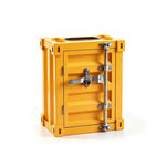 SOLARA Container-Style Waste Bin Iron Construction Detachable Ashtray Removable Inner Bin for Cafe Bar Restaurant & Studio - Yellow