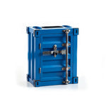 SOLARA Container-Style Waste Bin Iron Construction Detachable Ashtray Removable Inner Bin for Cafe Bar Restaurant & Studio - Blue